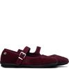 XTI GIRLS DOUBLE STRAP FLAT SHOE - BURGUNDY