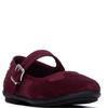 XTI GIRLS DOUBLE STRAP FLAT SHOE - BURGUNDY