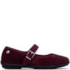 XTI GIRLS DOUBLE STRAP FLAT SHOE - BURGUNDY