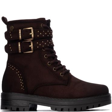 XTI KIDS DOUBLE STRAP ANKLE BOOT - BROWN