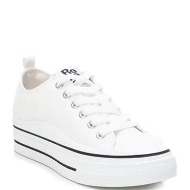 REFRESH WOMENS LACE TRAINER - WHITE