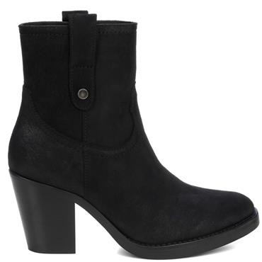 REFRESH WOMENS ZIP COWBOY BOOT - BLACK