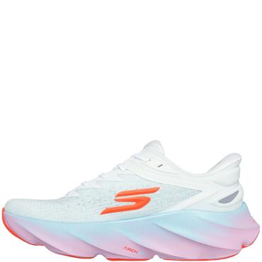 SKECHERS WOMENS AERO BURST LACE TRAINER - WHITE MULTI