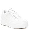 REFRESH WOMENS WEDGE LACE TRAINER - WHITE