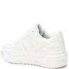 REFRESH WOMENS WEDGE LACE TRAINER - WHITE