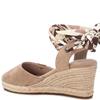 REFRESH WOMENS WEDGE STRAP SANDAL - BEIGE SUEDE