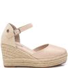 REFRESH WOMENS WEDGE STRAP SANDAL - BEIGE SUEDE