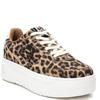 REFRESH WOMENS WEDGE LACE TRAINER - CAMEL