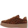 REFRESH WOMENS LACE TRAINER - CAMEL LEOPARD