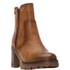 REFRESH WOMENS ZIP ANKLE BOOT - CAMEL