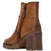 REFRESH WOMENS ZIP ANKLE BOOT - CAMEL