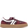 REFRESH WOMENS LACE TRAINER - BURGUNDY