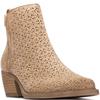 REFRESH WOMENS ZIP ANKLE BOOT - BEIGE SUEDE