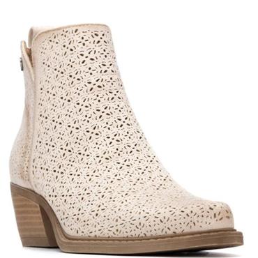 REFRESH WOMENS ZIP ANKLE BOOT - ICE SUEDE