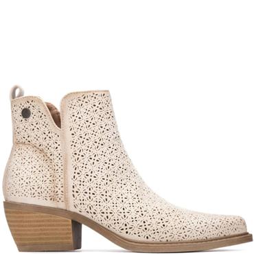 REFRESH WOMENS ZIP ANKLE BOOT - ICE SUEDE