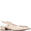 REFRESH WOMENS LOW HEEL SLING BACK - BEIGE