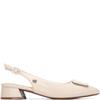 REFRESH WOMENS LOW HEEL SLING BACK - BEIGE