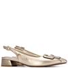 REFRESH WOMENS LOW HEEL SLING BACK - GOLD