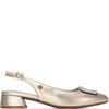 REFRESH WOMENS LOW HEEL SLING BACK - GOLD