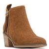 REFRESH WOMENS ZIP ANKLE BOOT - CAMEL SUEDE