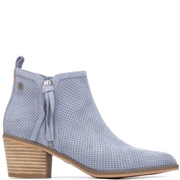 REFRESH WOMENS ZIP ANKLE BOOT - JEANS SUEDE