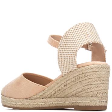 REFRESH WOMENS WEDGE SANDAL - BEIGE