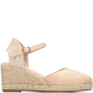 REFRESH WOMENS WEDGE SANDAL - BEIGE
