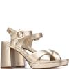 REFRESH WOMENS HIGH HEEL STRAP SANDAL - GOLD SUEDE