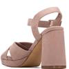 REFRESH WOMENS HIGH HEEL STRAP SANDAL - NUDE SUEDE