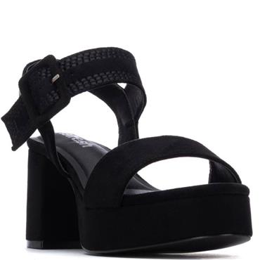REFRESH WOMENS HIGH HEEL STRAP SANDAL - BLACK