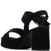 REFRESH WOMENS HIGH HEEL STRAP SANDAL - BLACK