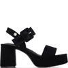 REFRESH WOMENS HIGH HEEL STRAP SANDAL - BLACK