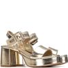 REFRESH WOMENS HIGH HEEL STRAP SANDAL - GOLD