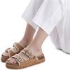 REFRESH WOMENS FLAT SANDAL - CAMEL