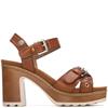 REFRESH WOMENS HIGH HEEL STRAP SANDAL - CAMEL