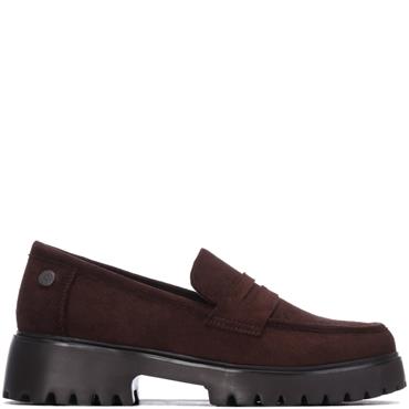 REFRESH WOMENS SLIP ON LOAFER - BROWN