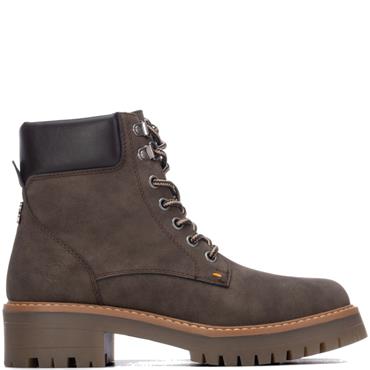 REFRESH WOMENS PU ANKLE BOOT - BROWN