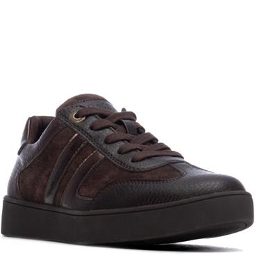 REFRESH WOMENS LACE TRAINER - BROWN