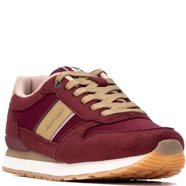 REFRESH WOMENS LACE TRAINER - BURGUNDY