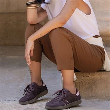 REFRESH WOMENS LACE TRAINER - BROWN
