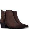 REFRESH WOMENS MICROFIBER ANKLE BOOT - BROWN