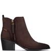REFRESH WOMENS MICROFIBER ANKLE BOOT - BROWN