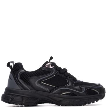REFRESH WOMENS TEXTILE SHOE - BLACK