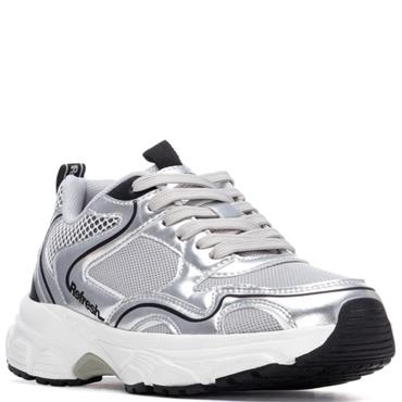 REFRESH WOMENS TEXTILE SHOE - SILVER