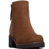 REFRESH WOMENS MICROFIBER ANKLE BOOT - CAMEL