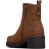 REFRESH WOMENS MICROFIBER ANKLE BOOT - CAMEL