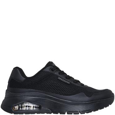 SKECHERS WOMENS UNO FLEX LACE TRAINER - BLACK