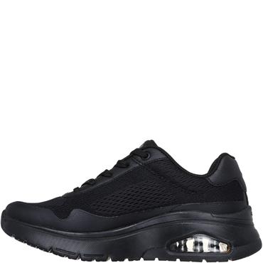 SKECHERS WOMENS UNO FLEX LACE TRAINER - BLACK