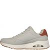 SKECHERS MENS UNO LACE TRAINER - NATURAL