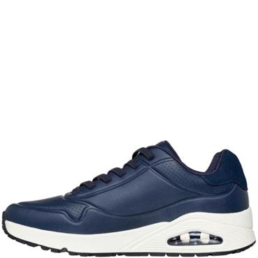 SKECHERS MENS UNO LACE TRAINER - NAVY BLACK